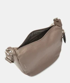 Discount Mandarina Duck MELLOW LEATHER Shoulder Bag WarmTaupe