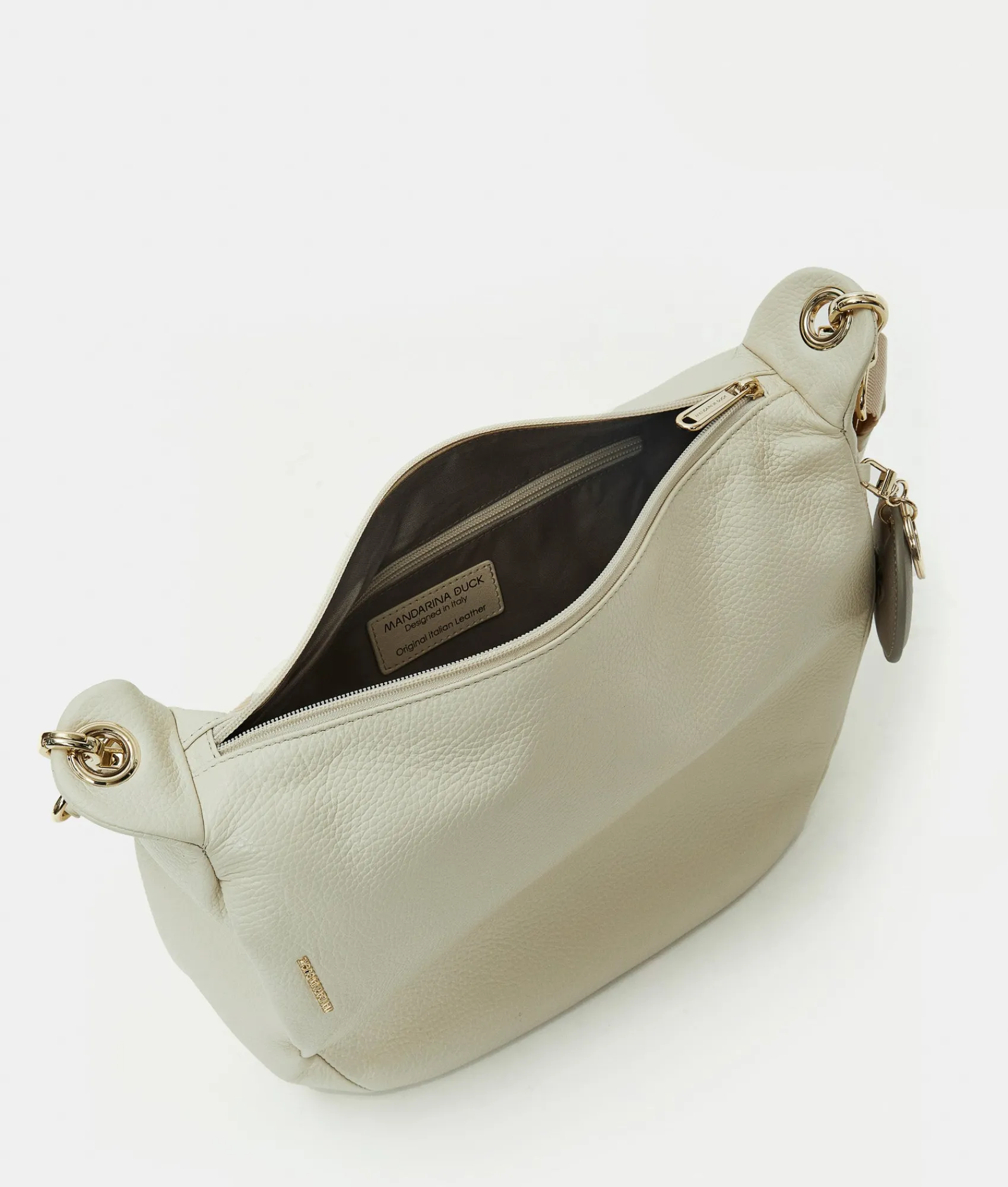 Hot Mandarina Duck MELLOW LEATHER Shoulder Bag Almond