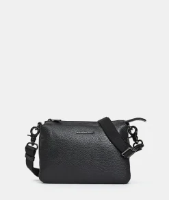 Fashion Mandarina Duck MELLOW LEATHER Small Crossbody Bag Nero