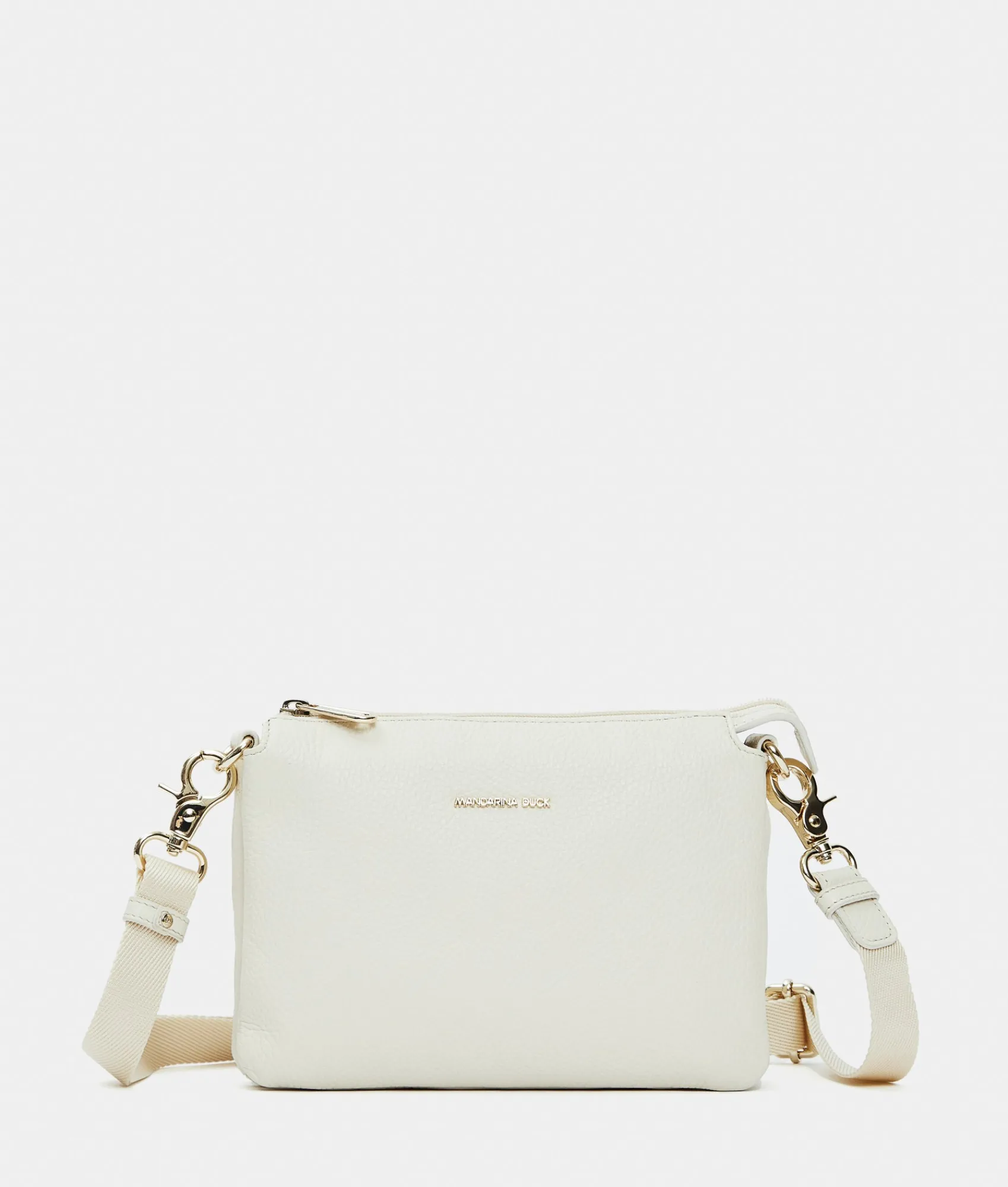 Outlet Mandarina Duck MELLOW LEATHER Small Crossbody Bag Almond