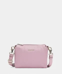 Best Mandarina Duck MELLOW LEATHER Small Crossbody Bag LilacRose