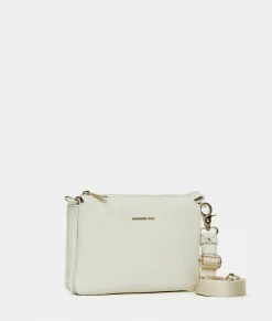 Outlet Mandarina Duck MELLOW LEATHER Small Crossbody Bag Almond