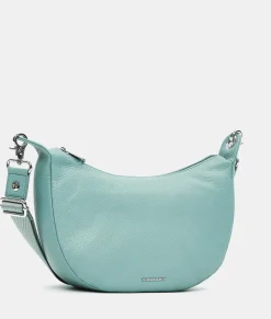 Discount Mandarina Duck MELLOW LEATHER Small Crossbody Bag IcebergGreen