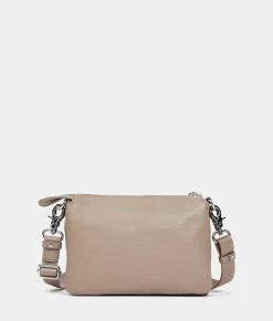 Sale Mandarina Duck MELLOW LEATHER Small Crossbody Bag WarmTaupe