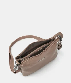 Sale Mandarina Duck MELLOW LEATHER Small Crossbody Bag WarmTaupe