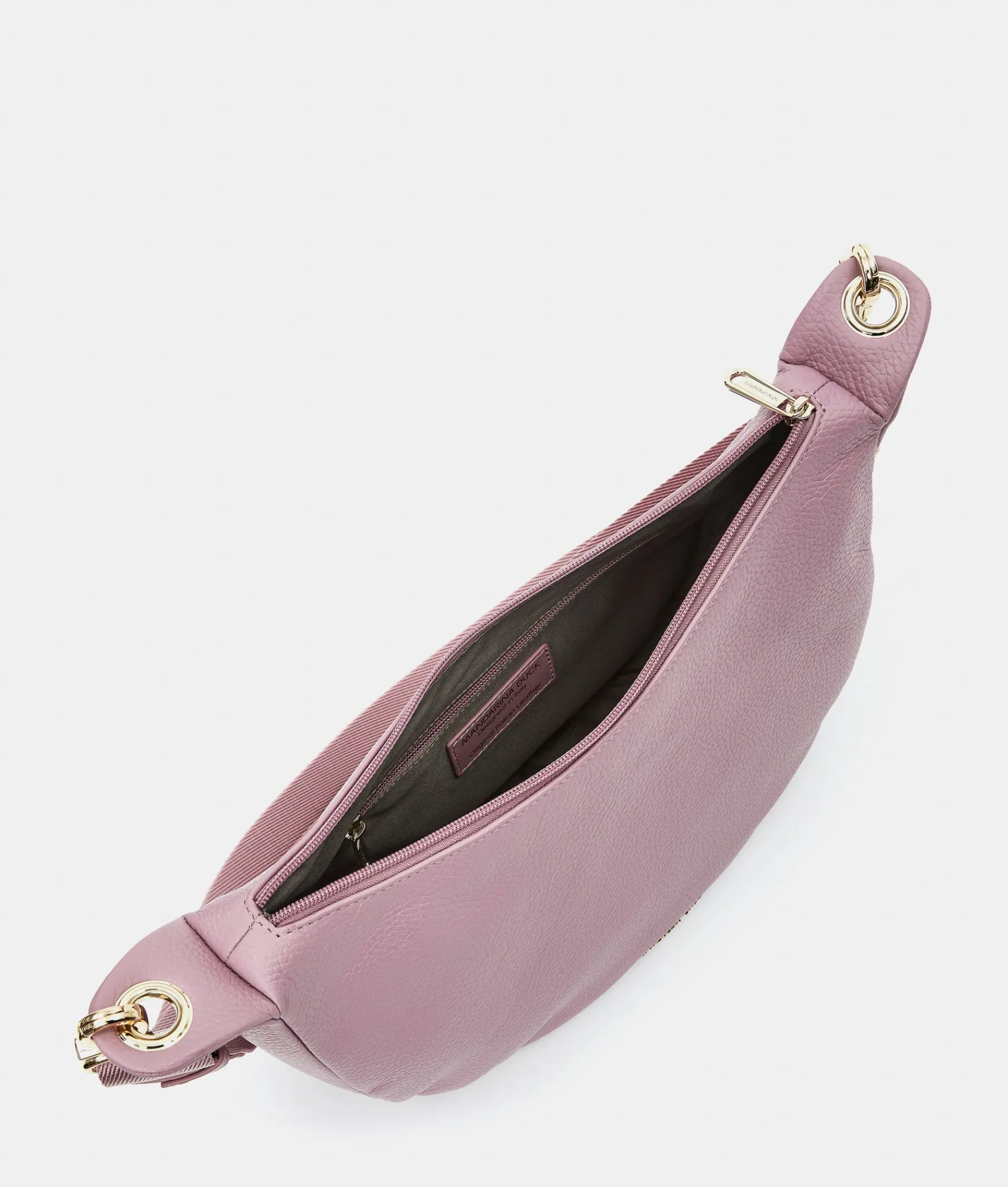 Sale Mandarina Duck MELLOW LEATHER Small Crossbody Bag LilacRose