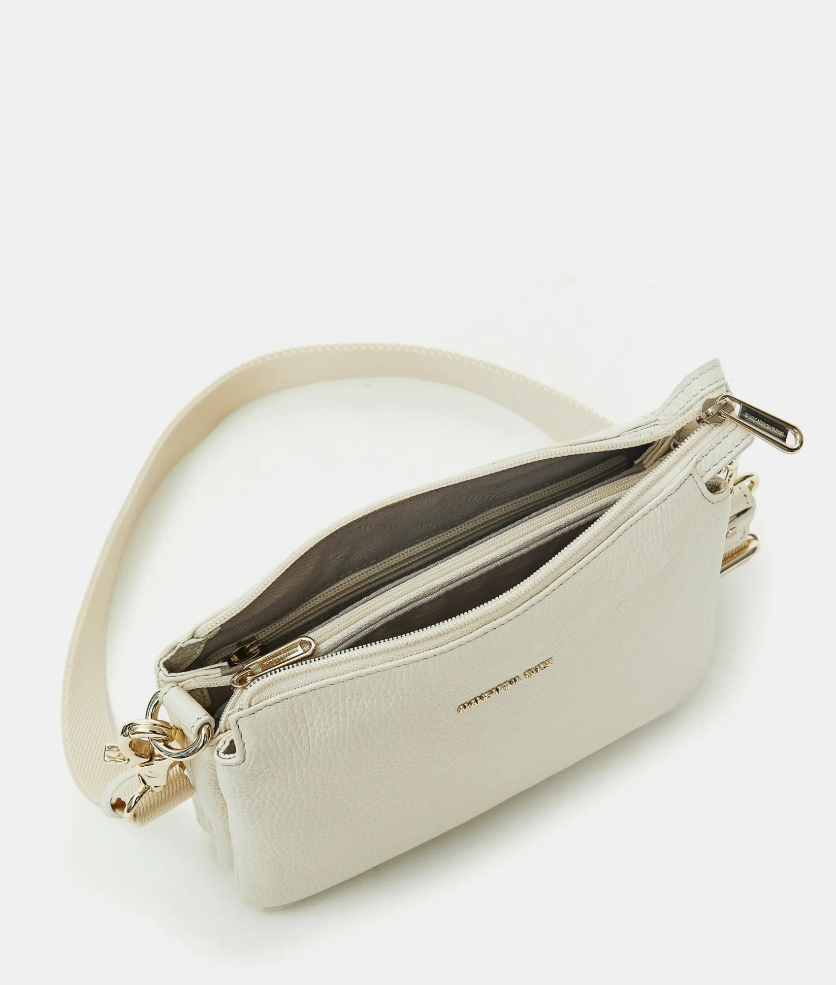 Outlet Mandarina Duck MELLOW LEATHER Small Crossbody Bag Almond