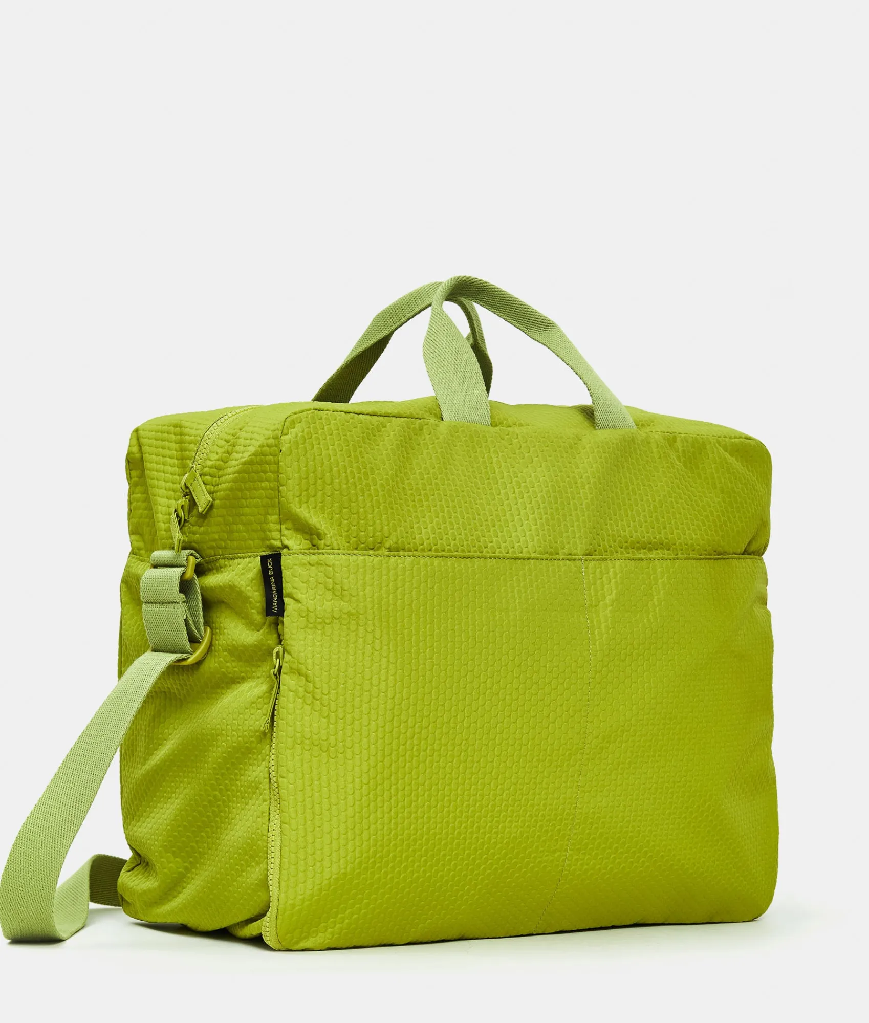 Fashion Mandarina Duck REVIVAL 2.0 Foldable Boxy Duffle MapoGreen