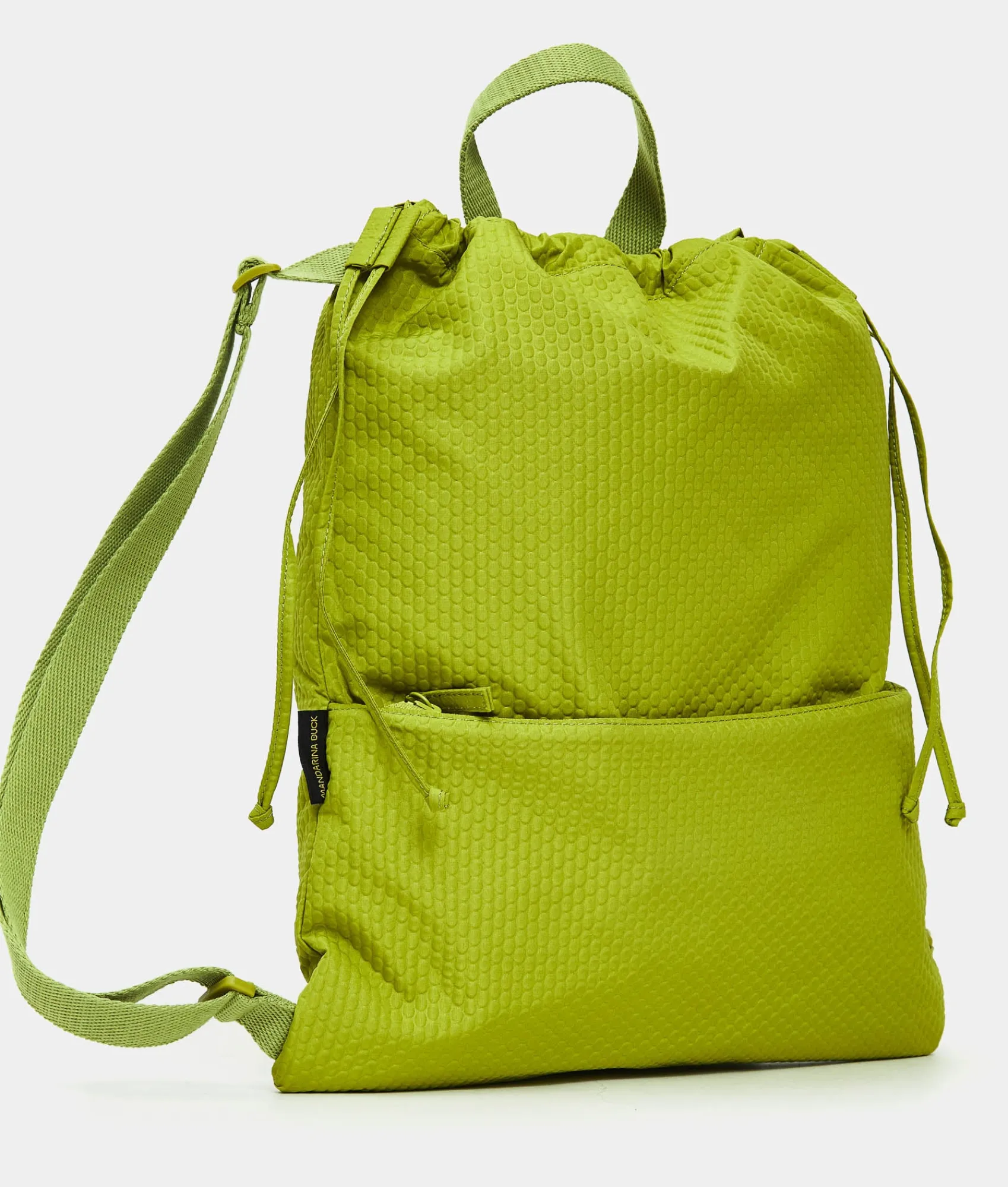 Outlet Mandarina Duck REVIVAL 2.0 Foldable Drawstring Backpack MapoGreen