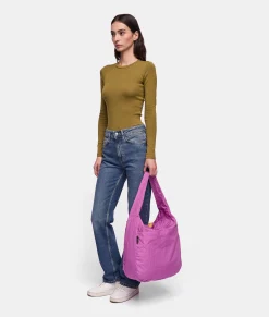 New Mandarina Duck REVIVAL 2.0 Foldable Large Shoulder Bag Orchid