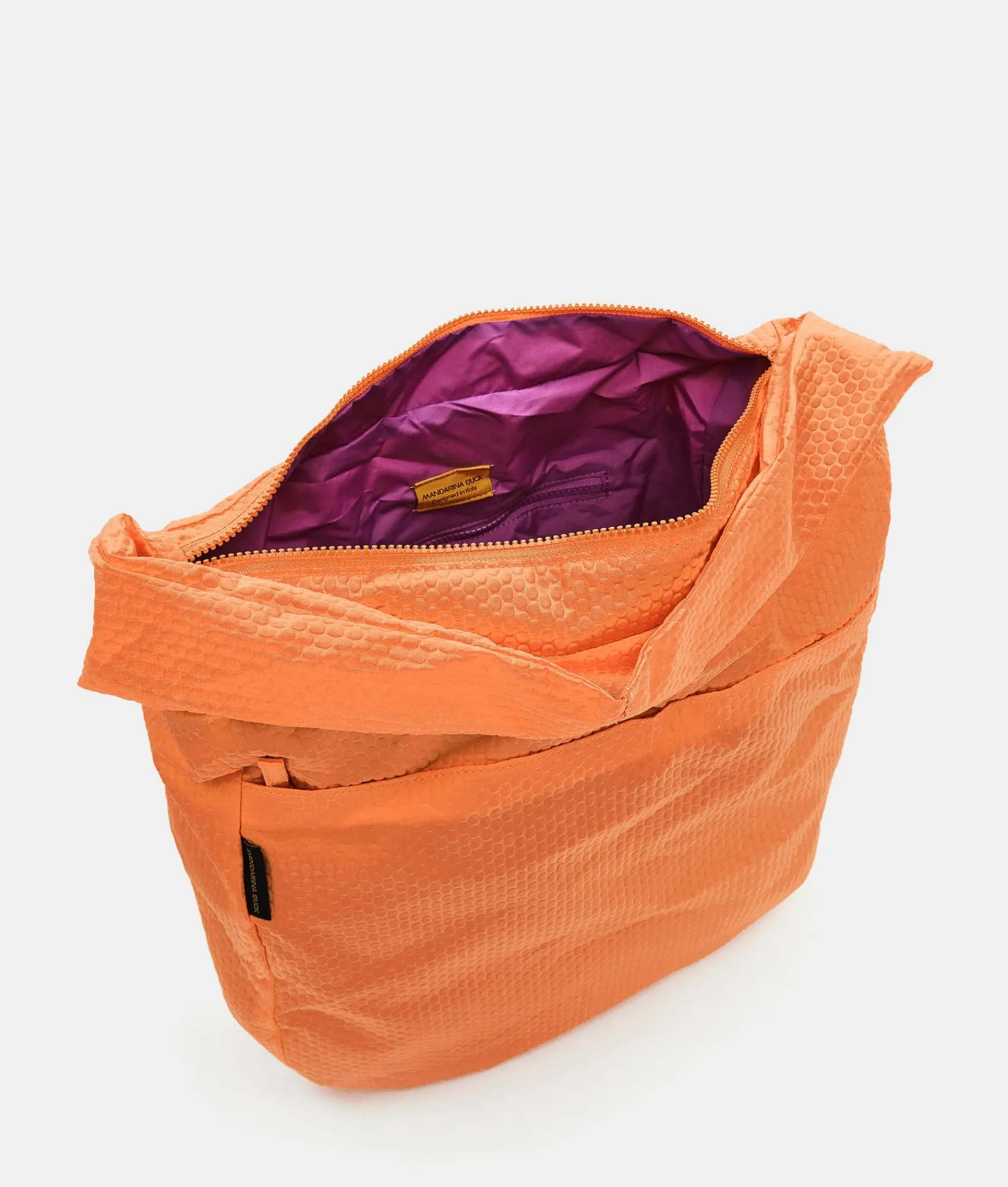 Sale Mandarina Duck REVIVAL 2.0 Foldable Large Shoulder Bag Tangerine
