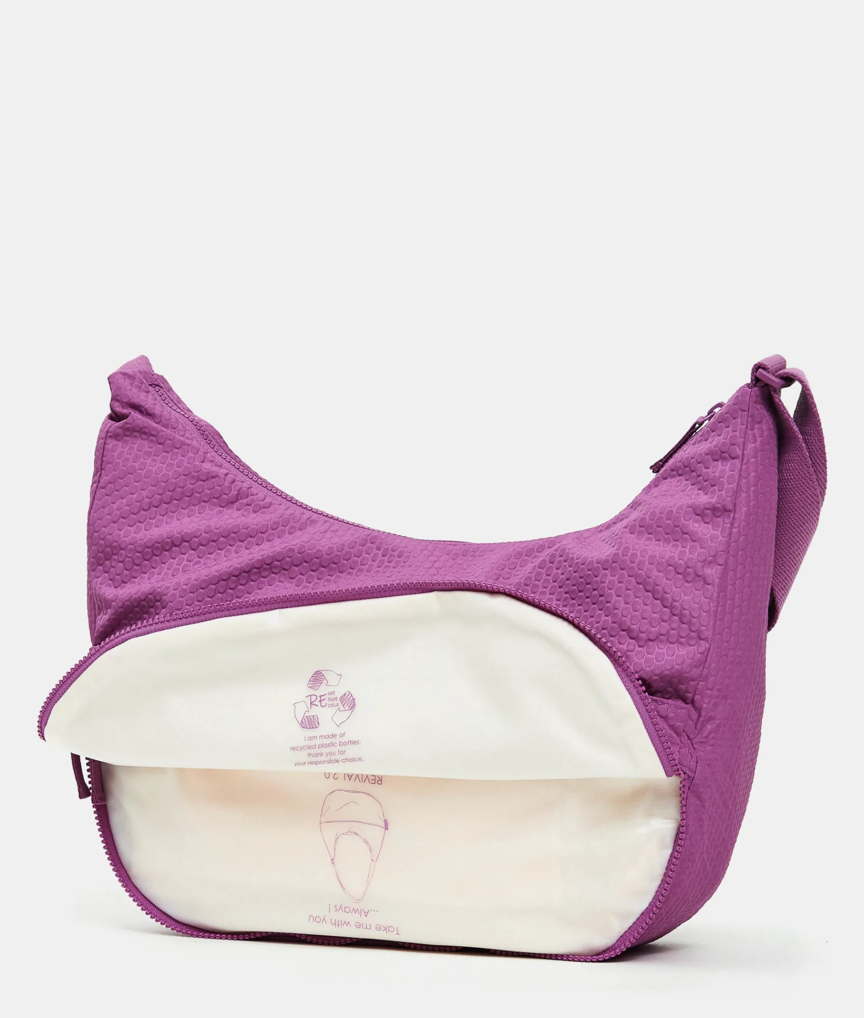 Online Mandarina Duck REVIVAL 2.0 Foldable Medium Shoulder Bag Orchid