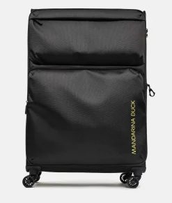 Sale Mandarina Duck ZEPHYR Extra-Large Soft Expandable Trolley (4 Wheels) | cm 83 X 53 X 32/35.5 Black
