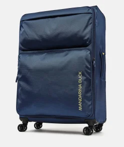 Outlet Mandarina Duck ZEPHYR Extra-Large Soft Expandable Trolley (4 Wheels) | cm 83 X 53 X 32/35.5 DressBlue