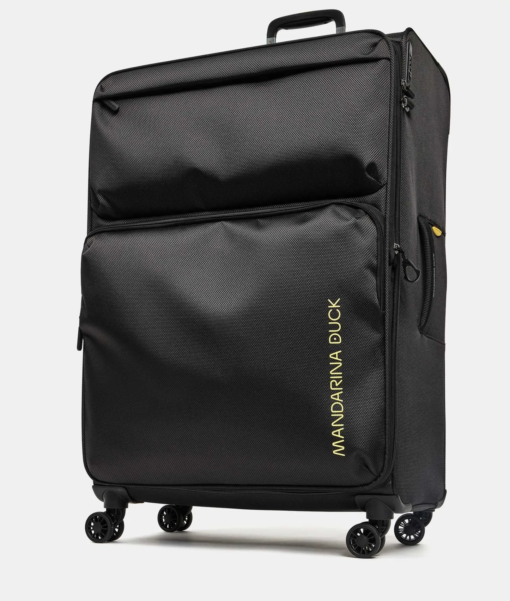 Sale Mandarina Duck ZEPHYR Extra-Large Soft Expandable Trolley (4 Wheels) | cm 83 X 53 X 32/35.5 Black