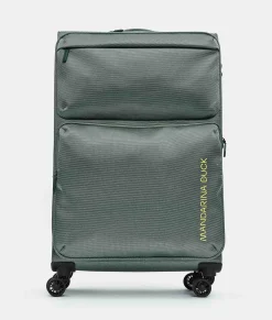 Fashion Mandarina Duck ZEPHYR Large Soft Expandable Trolley (4 Wheels) | cm 78 X 47 X 27.5/31 IcebergGreen