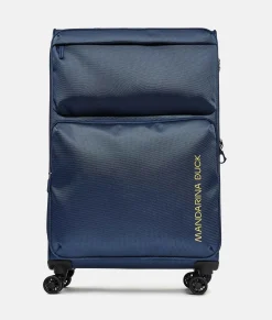 Fashion Mandarina Duck ZEPHYR Large Soft Expandable Trolley (4 Wheels) | cm 78 X 47 X 27.5/31 DressBlue