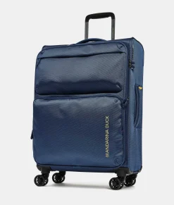 Sale Mandarina Duck ZEPHYR Medium Soft Expandable Trolley (4 Wheels) | cm 67 X 43 X 25/28 DressBlue