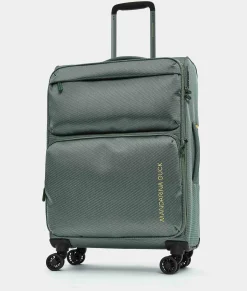 Clearance Mandarina Duck ZEPHYR Medium Soft Expandable Trolley (4 Wheels) | cm 67 X 43 X 25/28 IcebergGreen