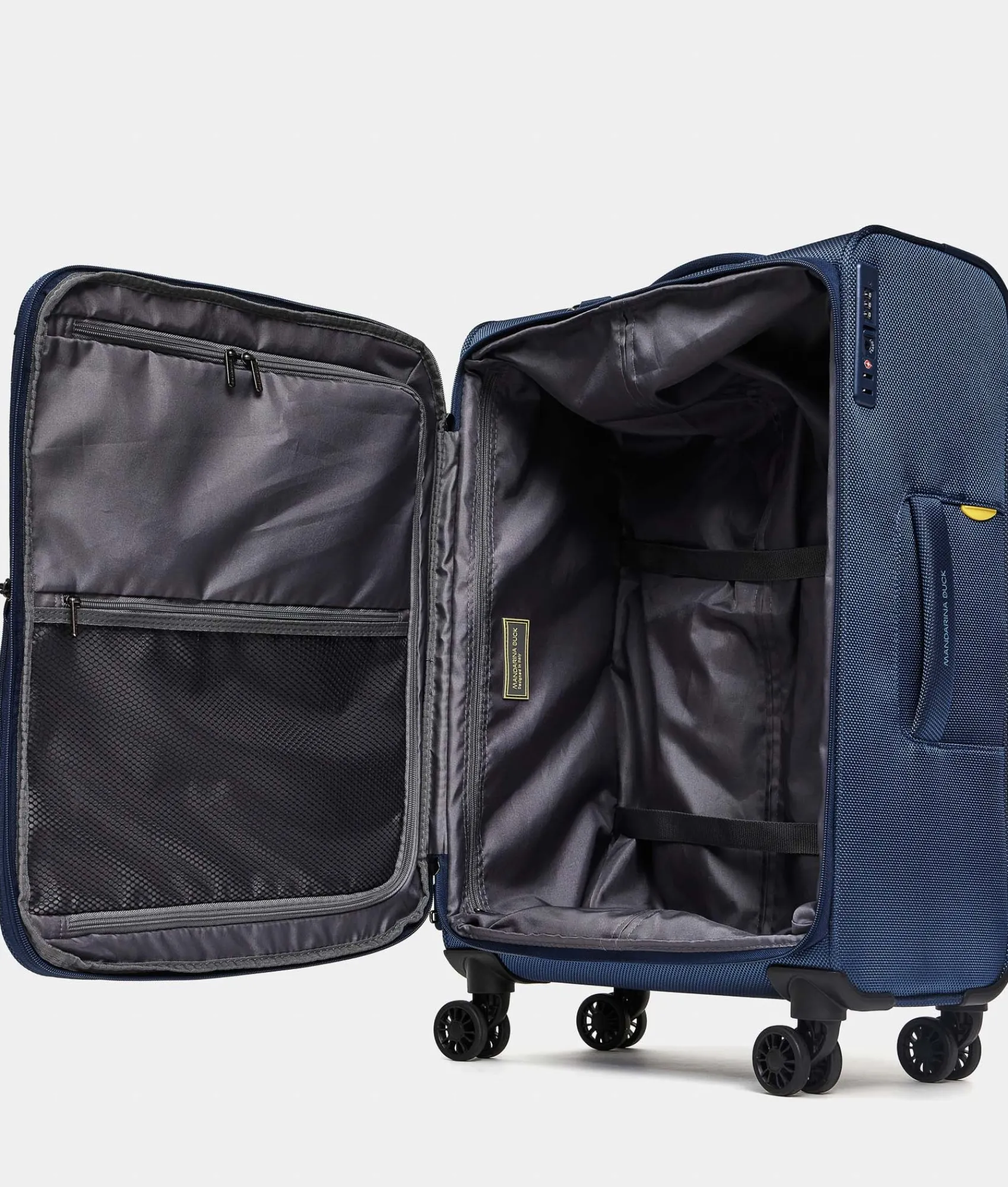 Sale Mandarina Duck ZEPHYR Medium Soft Expandable Trolley (4 Wheels) | cm 67 X 43 X 25/28 DressBlue