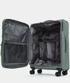 Clearance Mandarina Duck ZEPHYR Medium Soft Expandable Trolley (4 Wheels) | cm 67 X 43 X 25/28 IcebergGreen