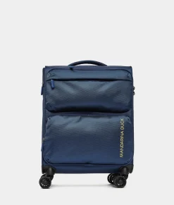 New Mandarina Duck ZEPHYR Soft Trolley Cabin (4 Wheels) | cm 55 X 40 X 20 DressBlue