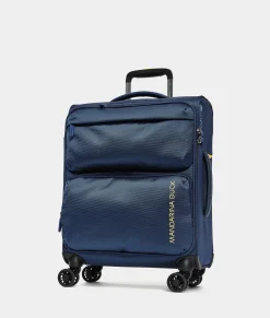 New Mandarina Duck ZEPHYR Soft Trolley Cabin (4 Wheels) | cm 55 X 40 X 20 DressBlue